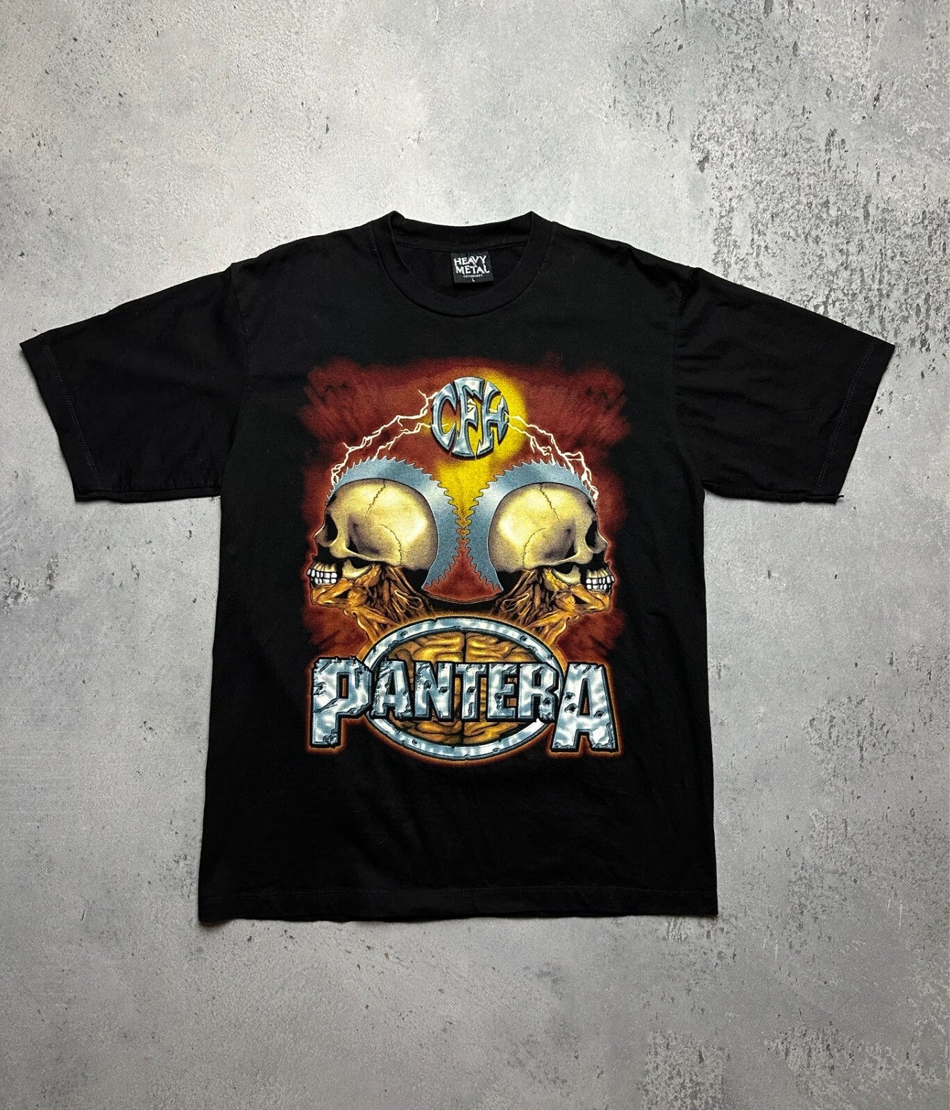 Vintage Pantera CFH Cowboys From Hell Punk Tee Rare 00s 90s Heavy Metal Rock