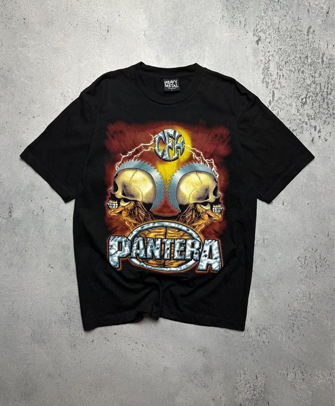 Vintage Pantera CFH Cowboys From Hell Punk Tee Rare 00s 90s Heavy Metal Rock