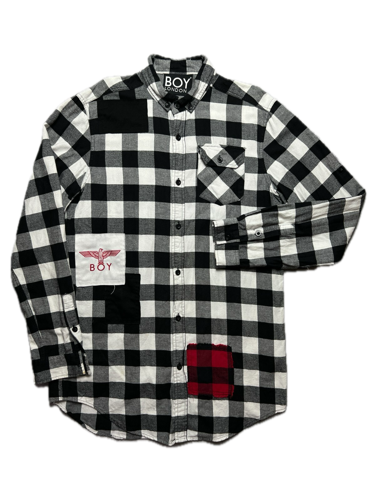 Boy London Big Logo Embroidery 1976 Checked Flannel USA y2k