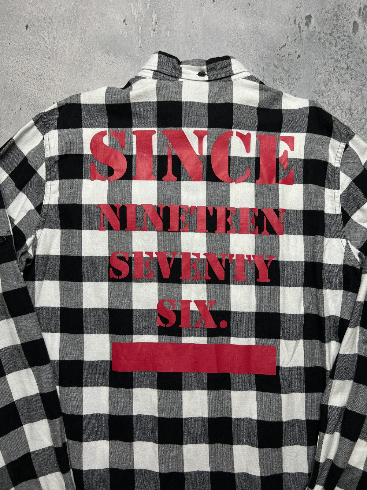 Boy London Big Logo Embroidery 1976 Checked Flannel USA y2k