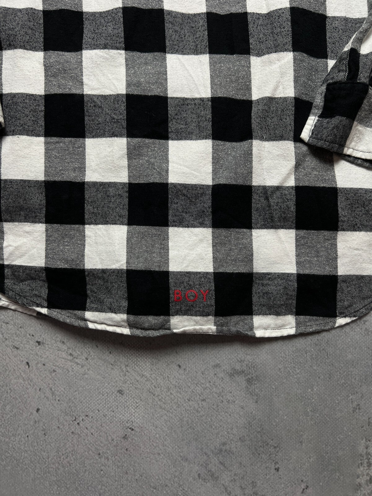 Boy London Big Logo Embroidery 1976 Checked Flannel USA y2k
