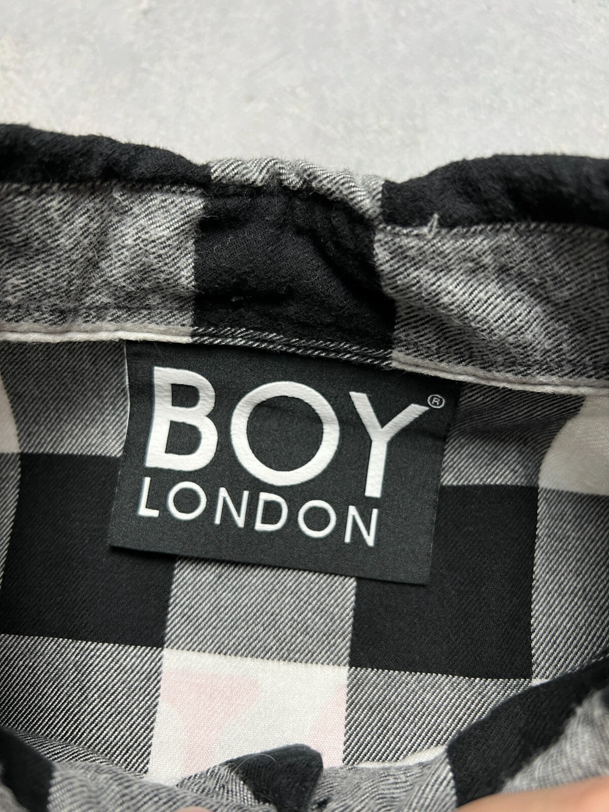 Boy London Big Logo Embroidery 1976 Checked Flannel USA y2k
