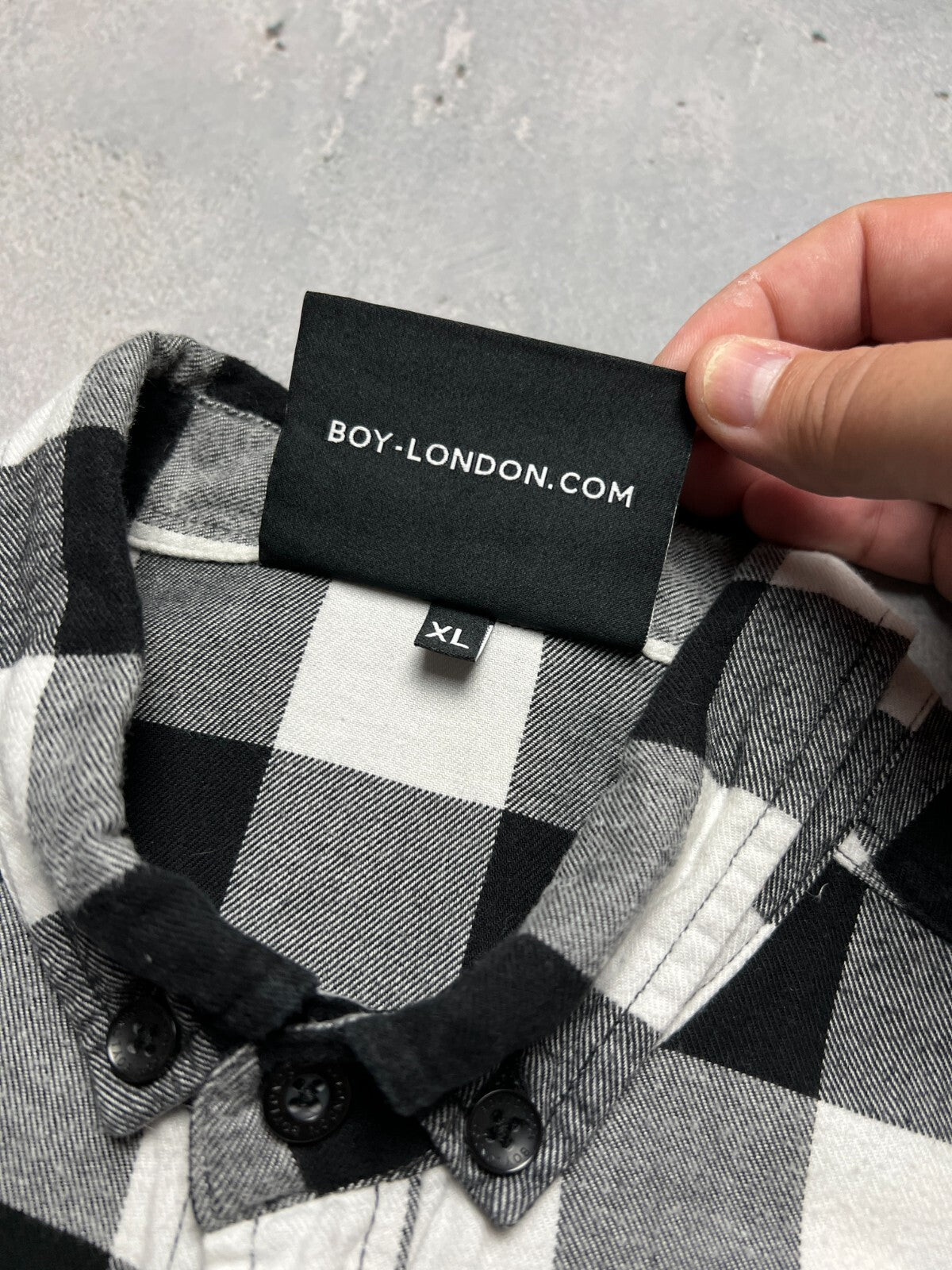 Boy London Big Logo Embroidery 1976 Checked Flannel USA y2k
