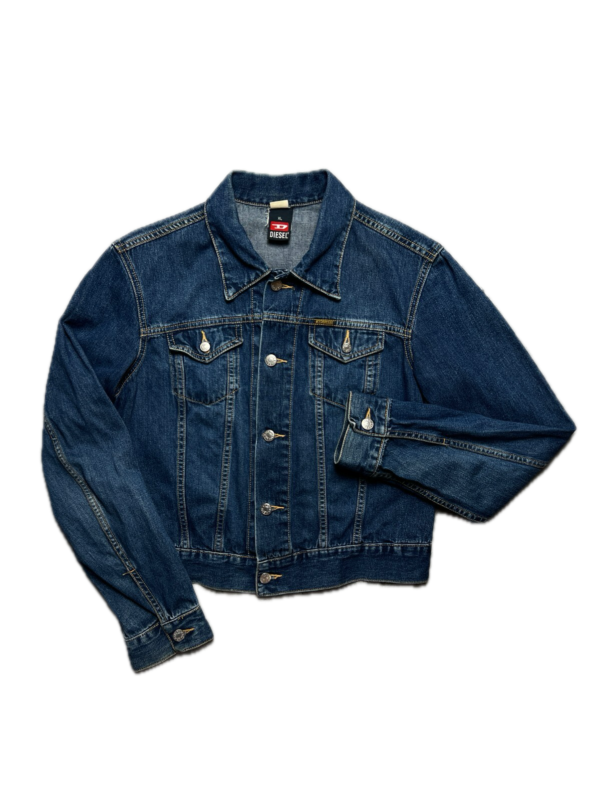 Diesel Vintage Faded Cropped Western Denim Jacket USA y2k 90