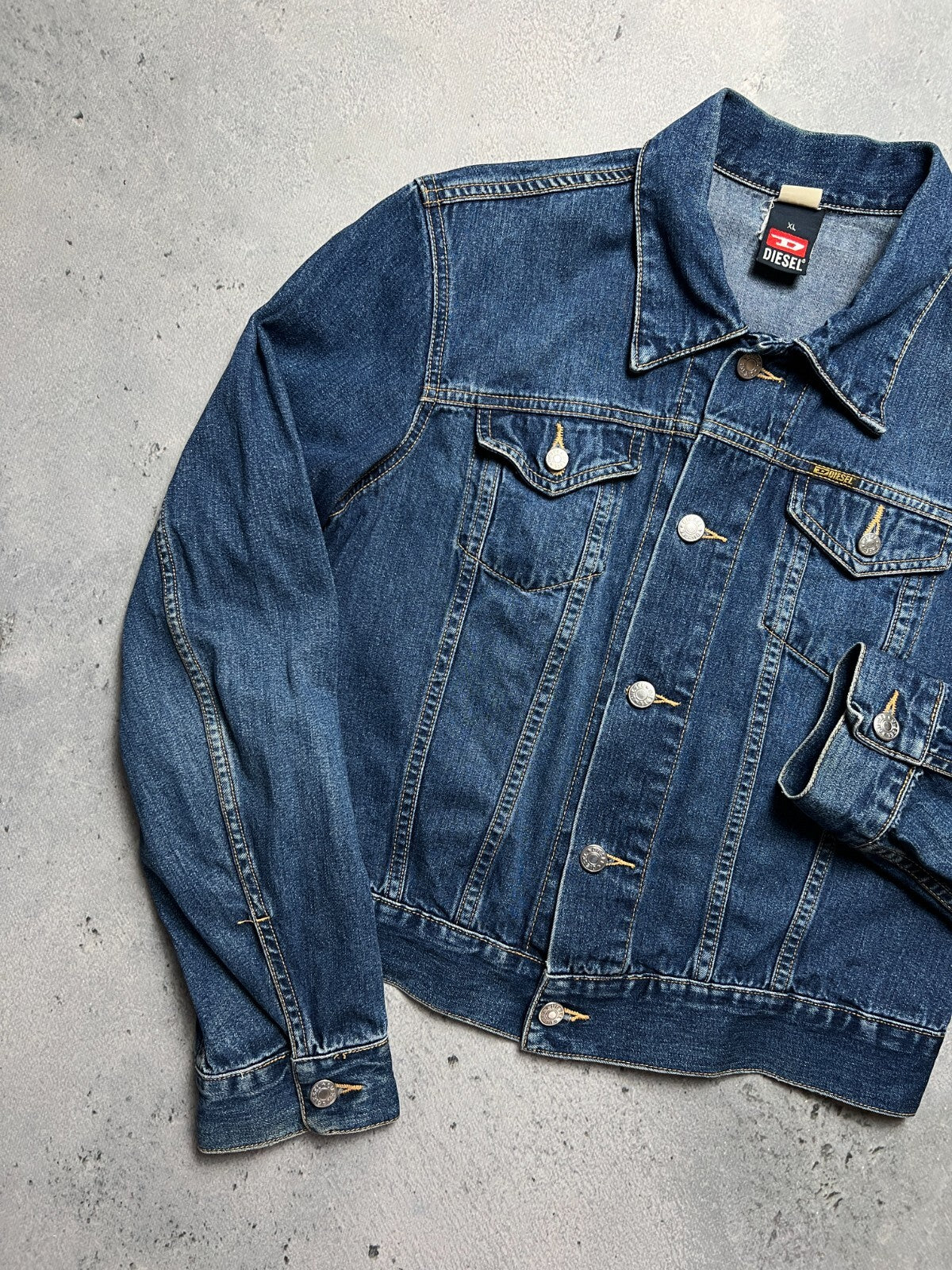 Diesel Vintage Faded Cropped Western Denim Jacket USA y2k 90