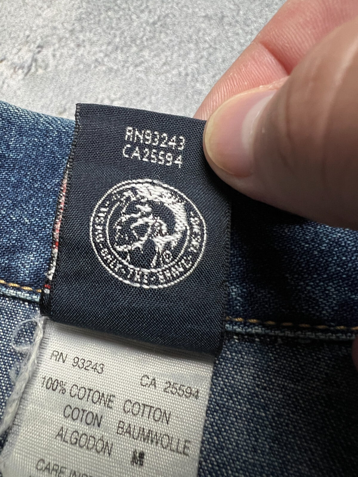 Diesel Vintage Faded Cropped Western Denim Jacket USA y2k 90