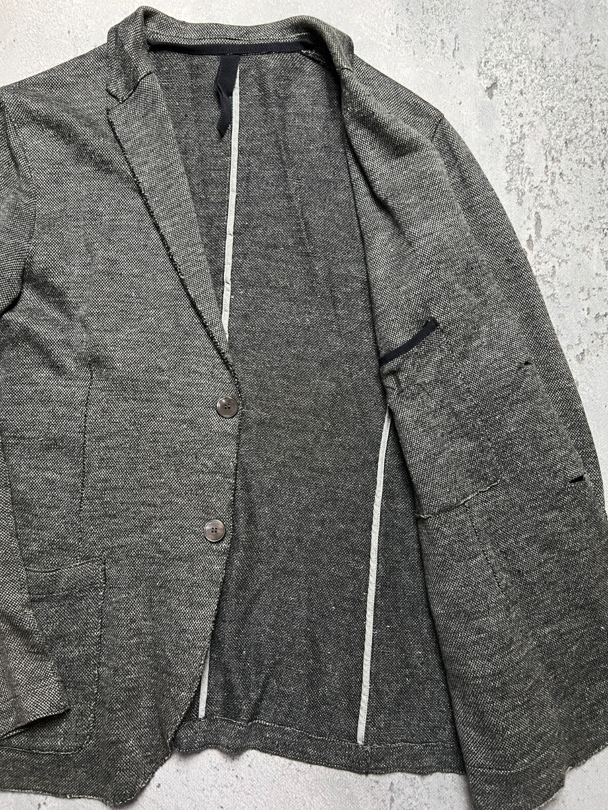 Harris Wharf London Rare Herringbone Linen Cotton Lux Blazer
