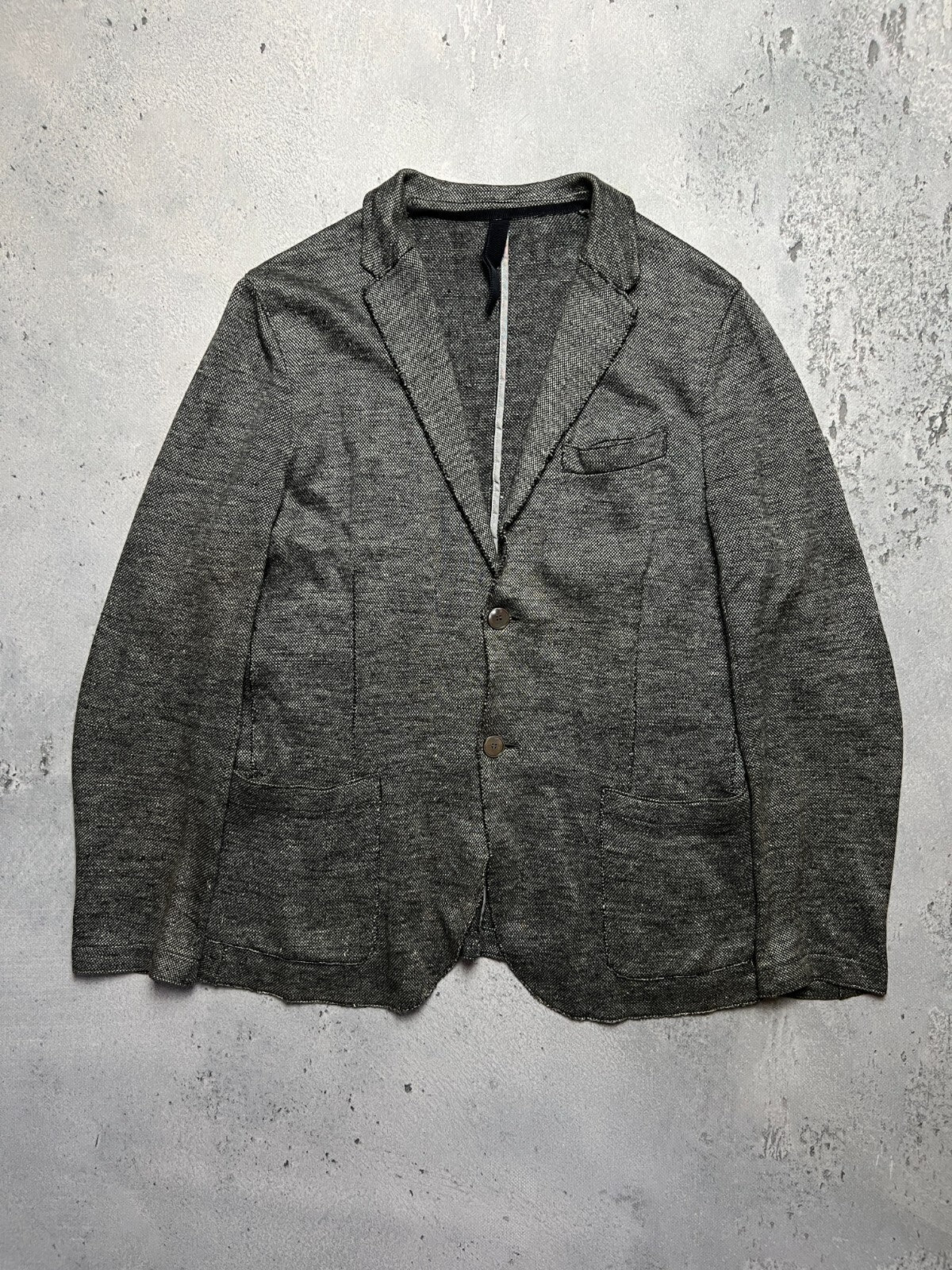 Harris Wharf London Rare Herringbone Linen Cotton Lux Blazer
