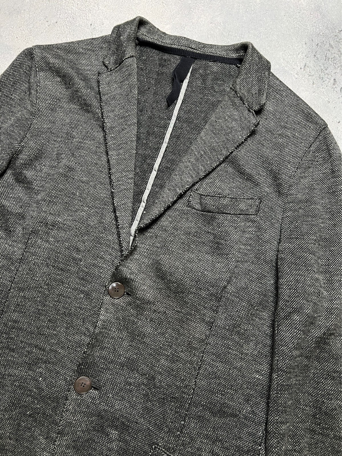 Harris Wharf London Rare Herringbone Linen Cotton Lux Blazer