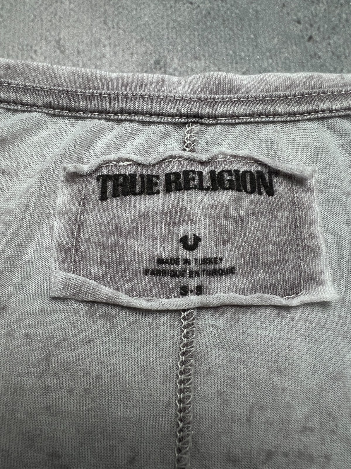 True Religion Skull Los Angeles USA T Shirt Big Logo Y2k Rap