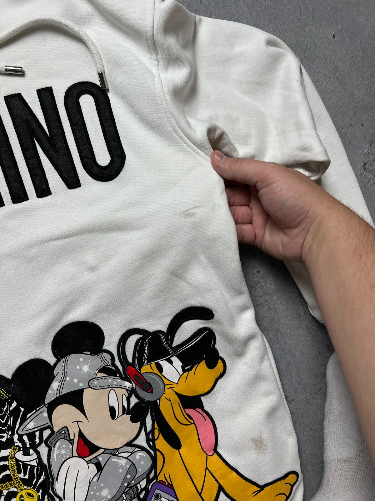 Women’s H&M x Moschino x Disney Long Hooded Dress Rare Lux