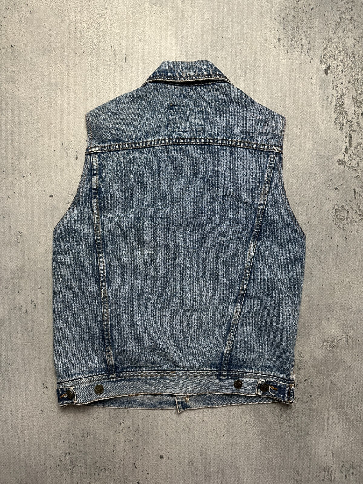 Vintage Japanese Machope Denim Vest Jacket Gilet 90s Rare