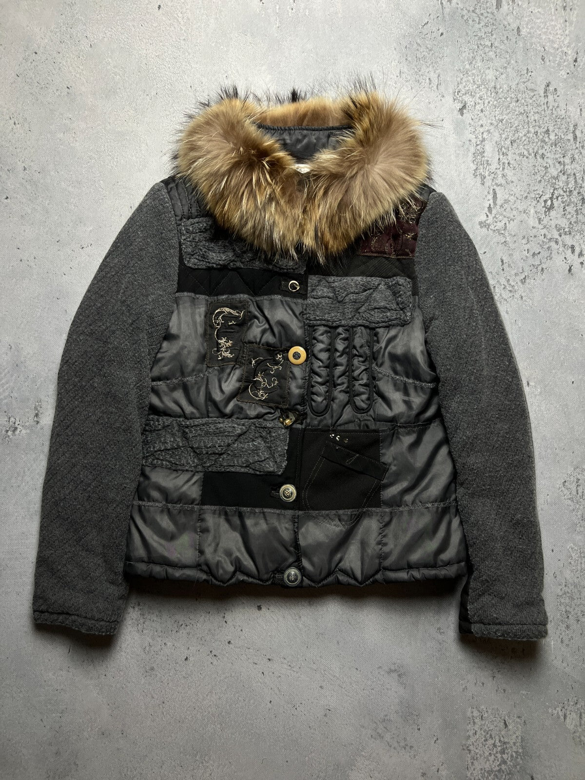 Elisa Cavaletti Made in Italy Premium Patchwork Jacket y2k