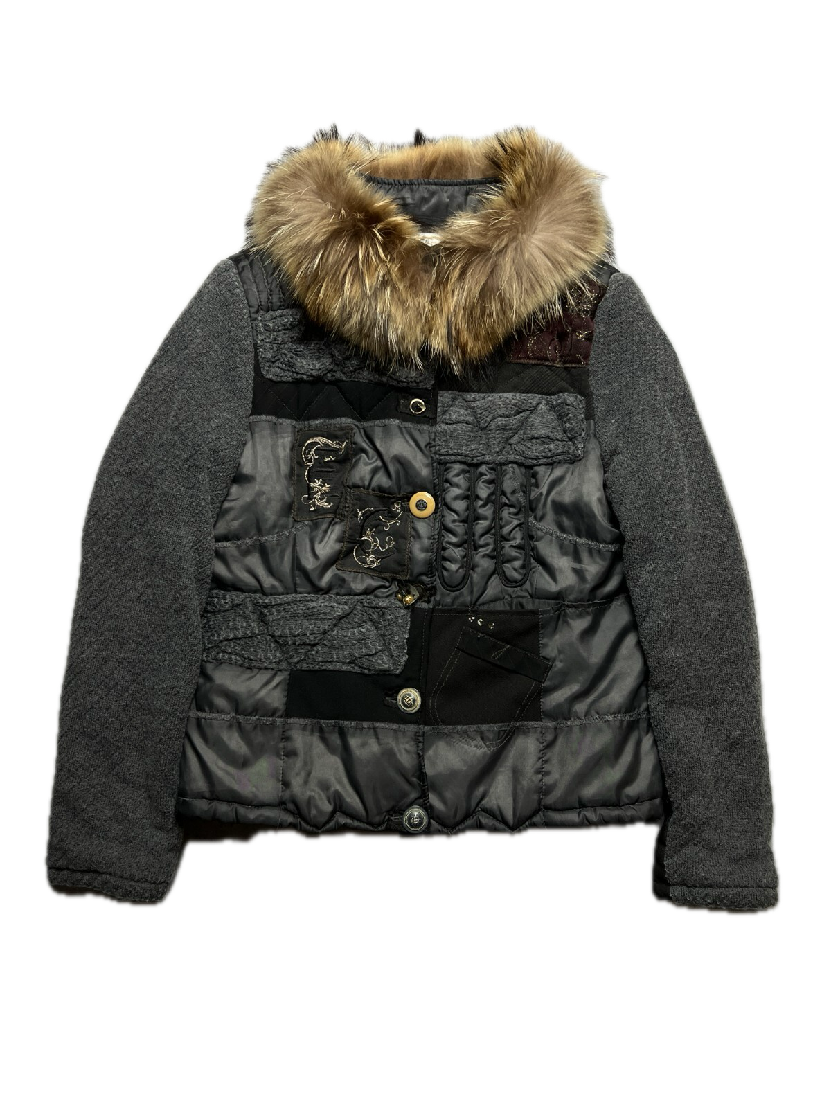 Elisa Cavaletti Made in Italy Premium Patchwork Jacket y2k