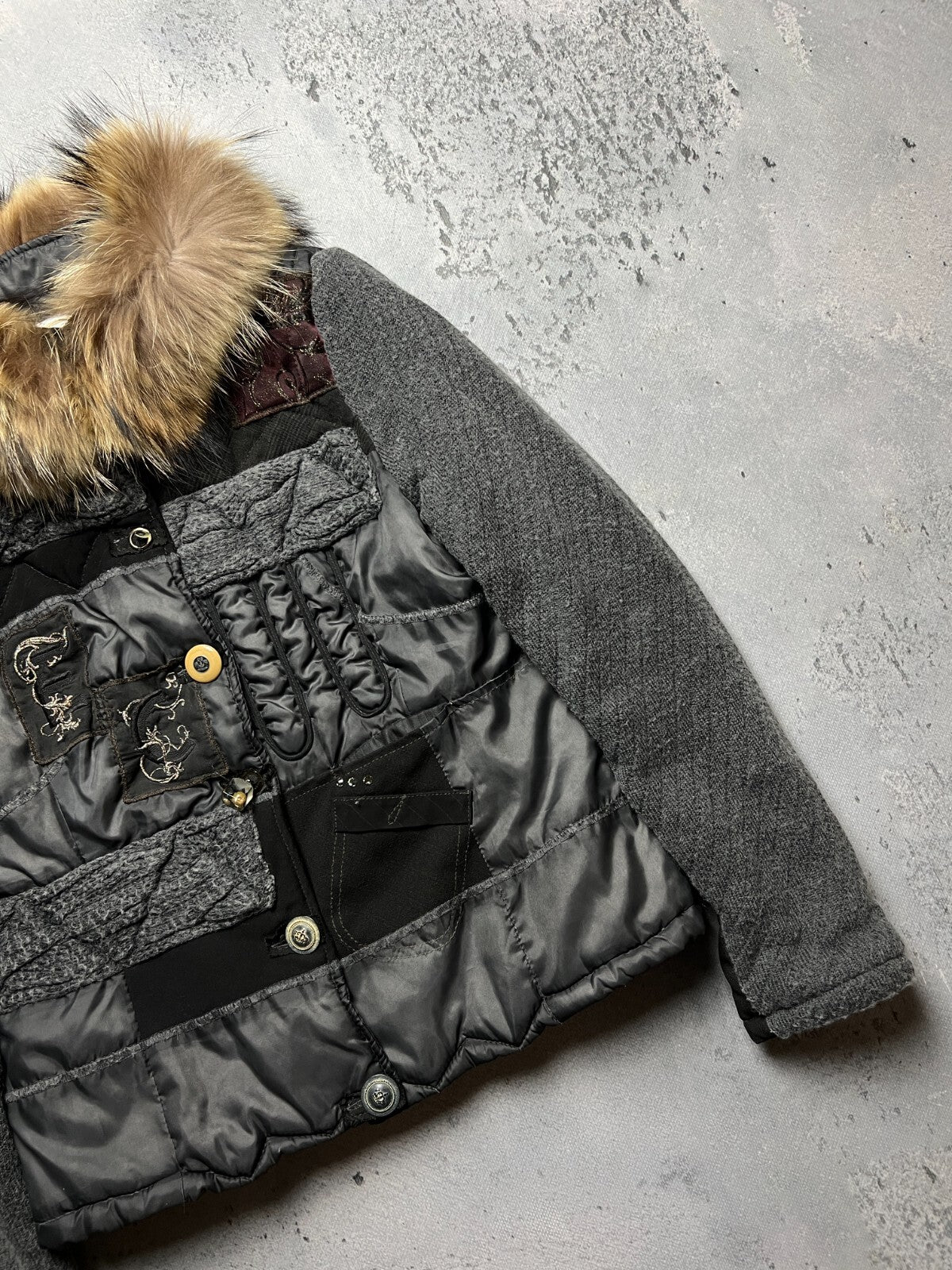 Elisa Cavaletti Made in Italy Premium Patchwork Jacket y2k
