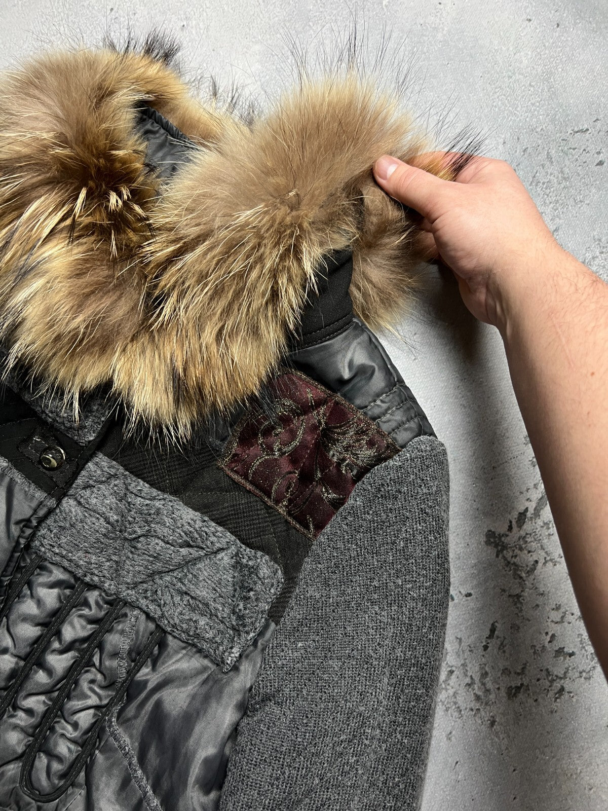Elisa Cavaletti Made in Italy Premium Patchwork Jacket y2k