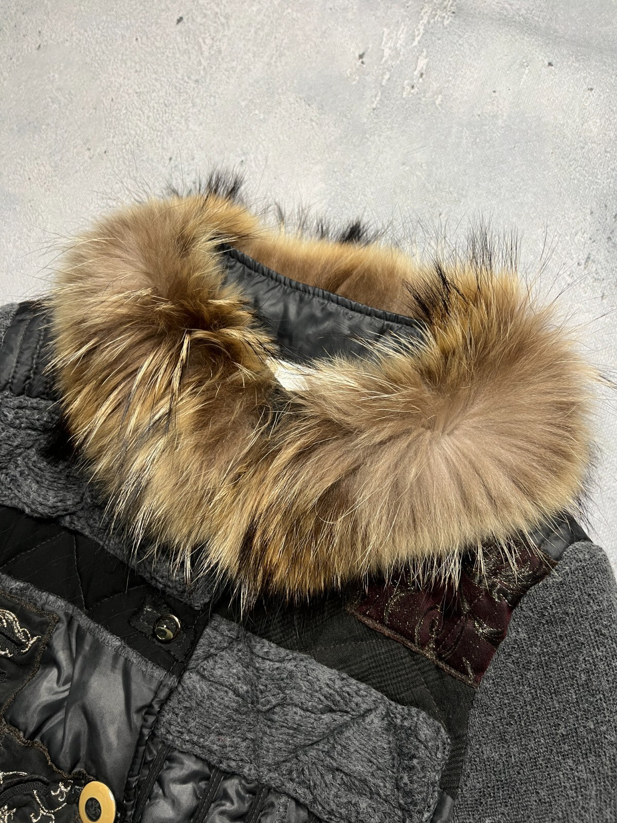 Elisa Cavaletti Made in Italy Premium Patchwork Jacket y2k