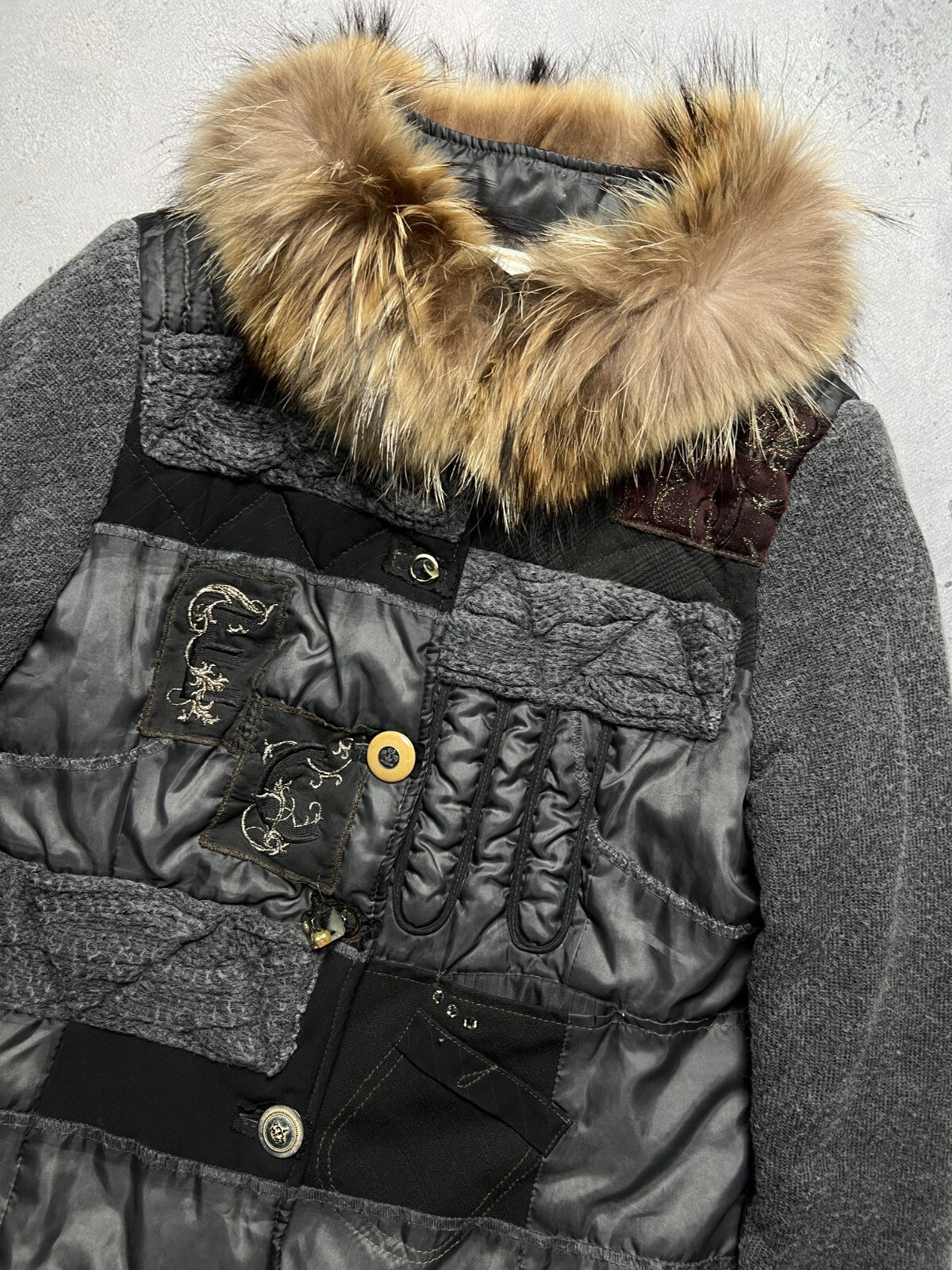 Elisa Cavaletti Made in Italy Premium Patchwork Jacket y2k