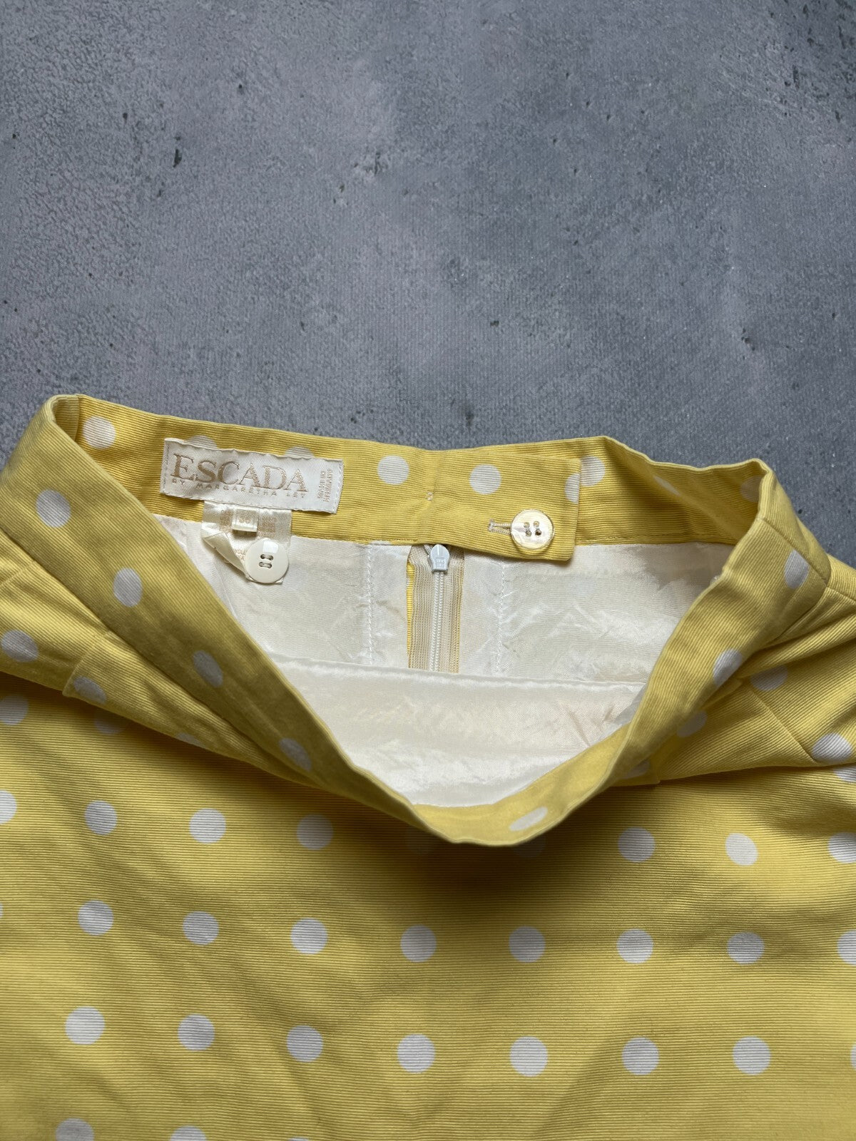 Vintage Polka dot Pencil skirt Escada 90s 80s Rare
