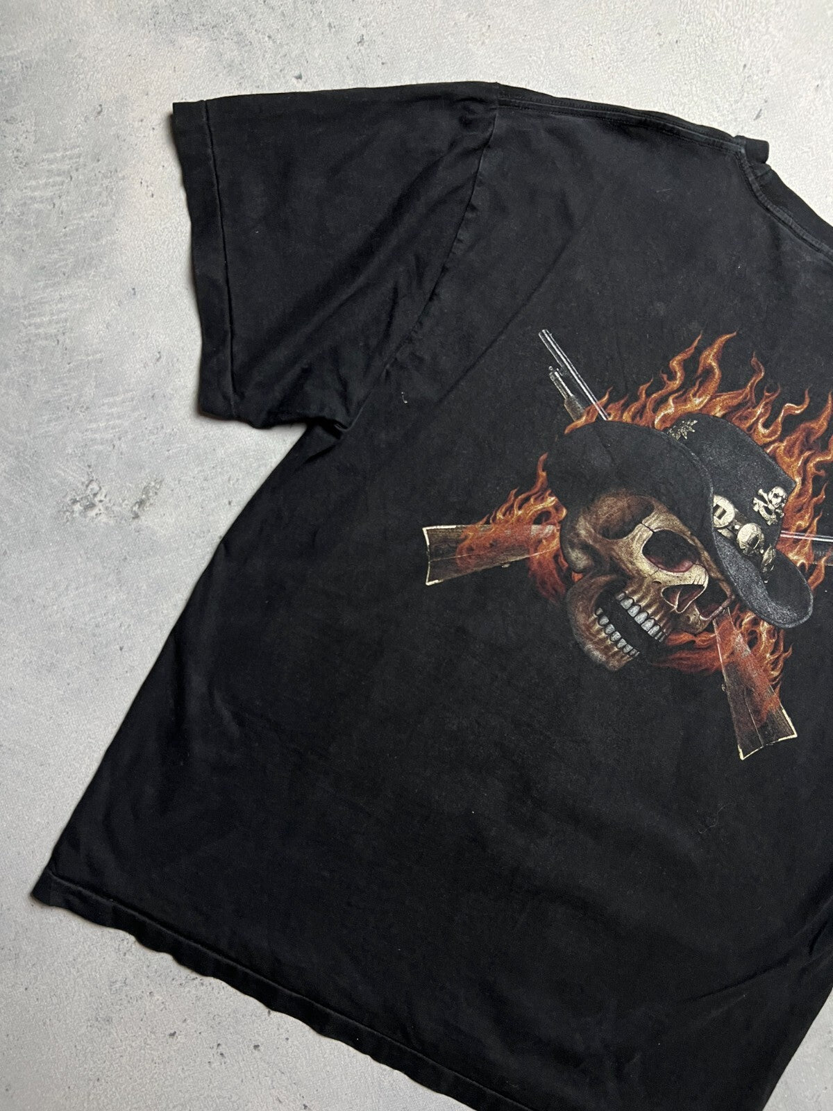 Vintage USA 90s Rock Eagle Biker Skeleton F*ck You Finger