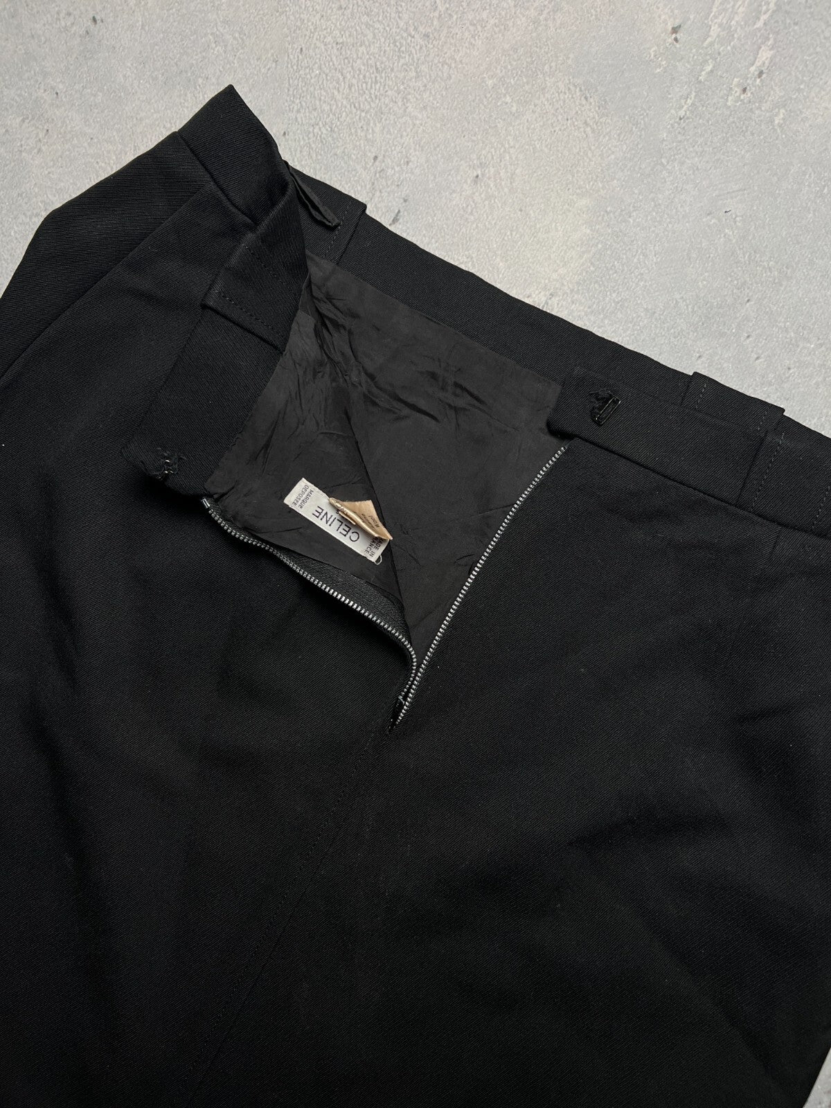 Vintage Celine Paris Women's Midi Skirt Made in France 90s