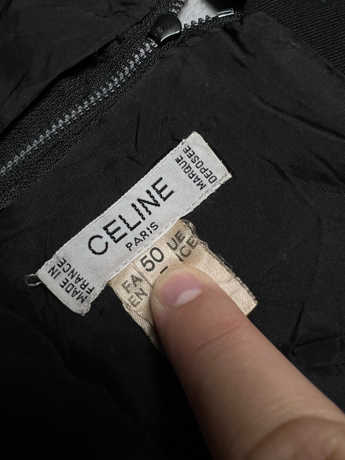 Vintage Celine Paris Women's Midi Skirt Made in France 90s