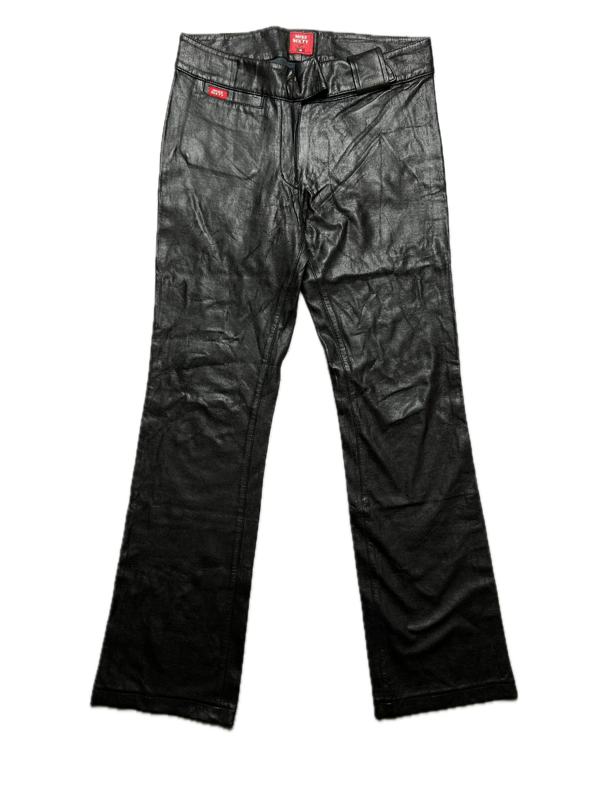 Miss Sixty Faux Leather Flared Pants Luxury Archive 90s y2k