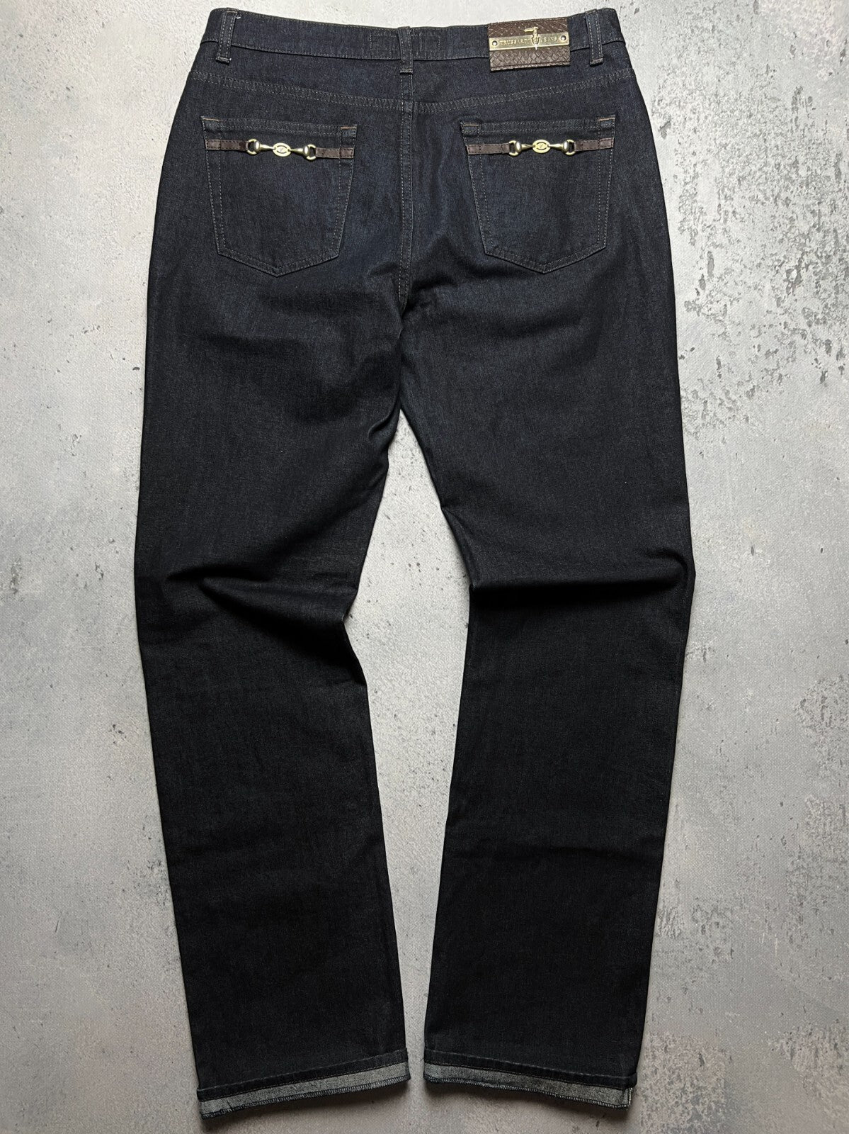 Rare Vintage Trussardi Denim Luxury Dark Blue Archive Jeans