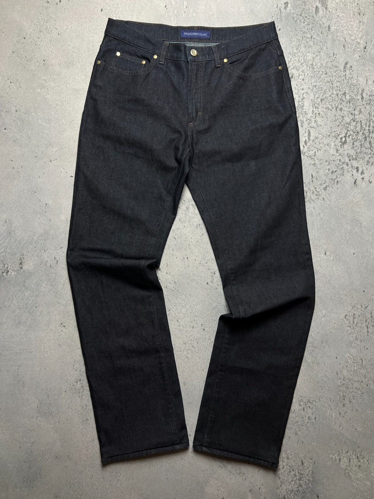 Rare Vintage Trussardi Denim Luxury Dark Blue Archive Jeans