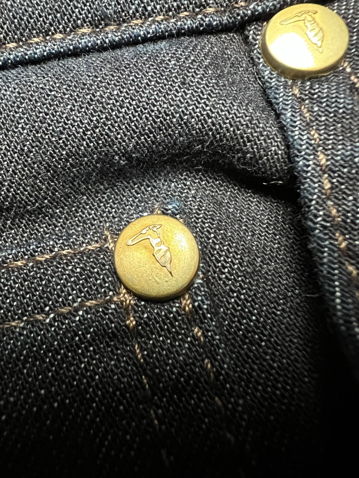 Rare Vintage Trussardi Denim Luxury Dark Blue Archive Jeans