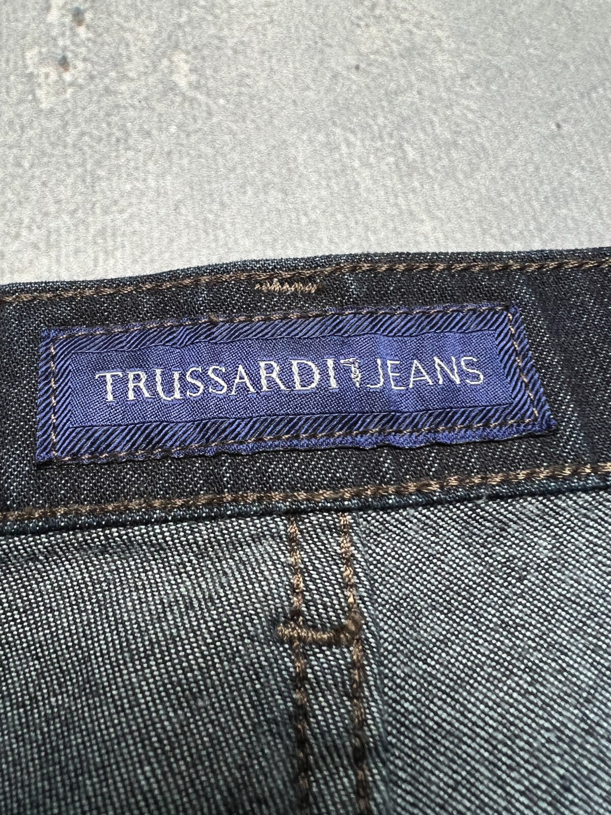 Rare Vintage Trussardi Denim Luxury Dark Blue Archive Jeans