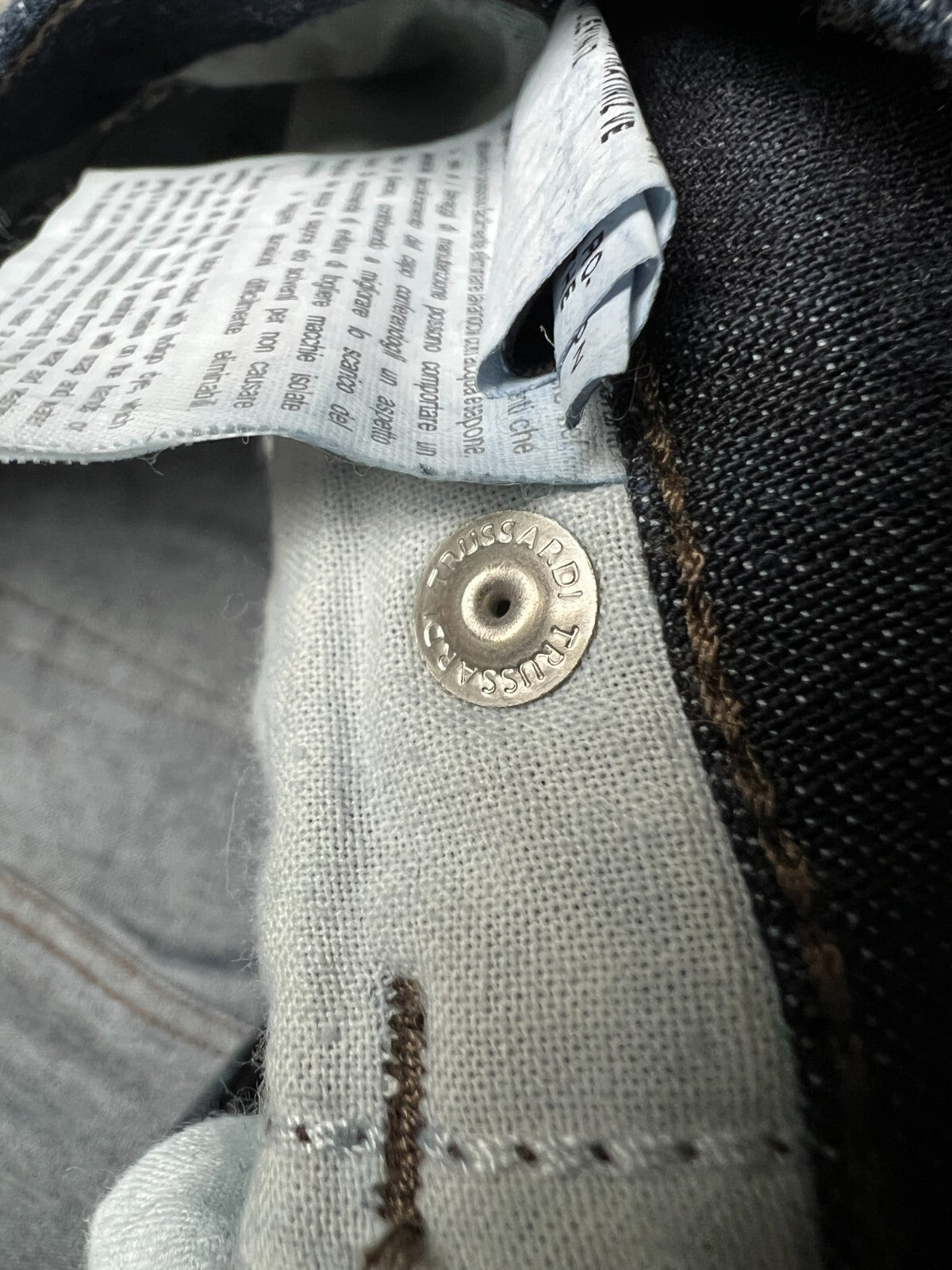 Rare Vintage Trussardi Denim Luxury Dark Blue Archive Jeans