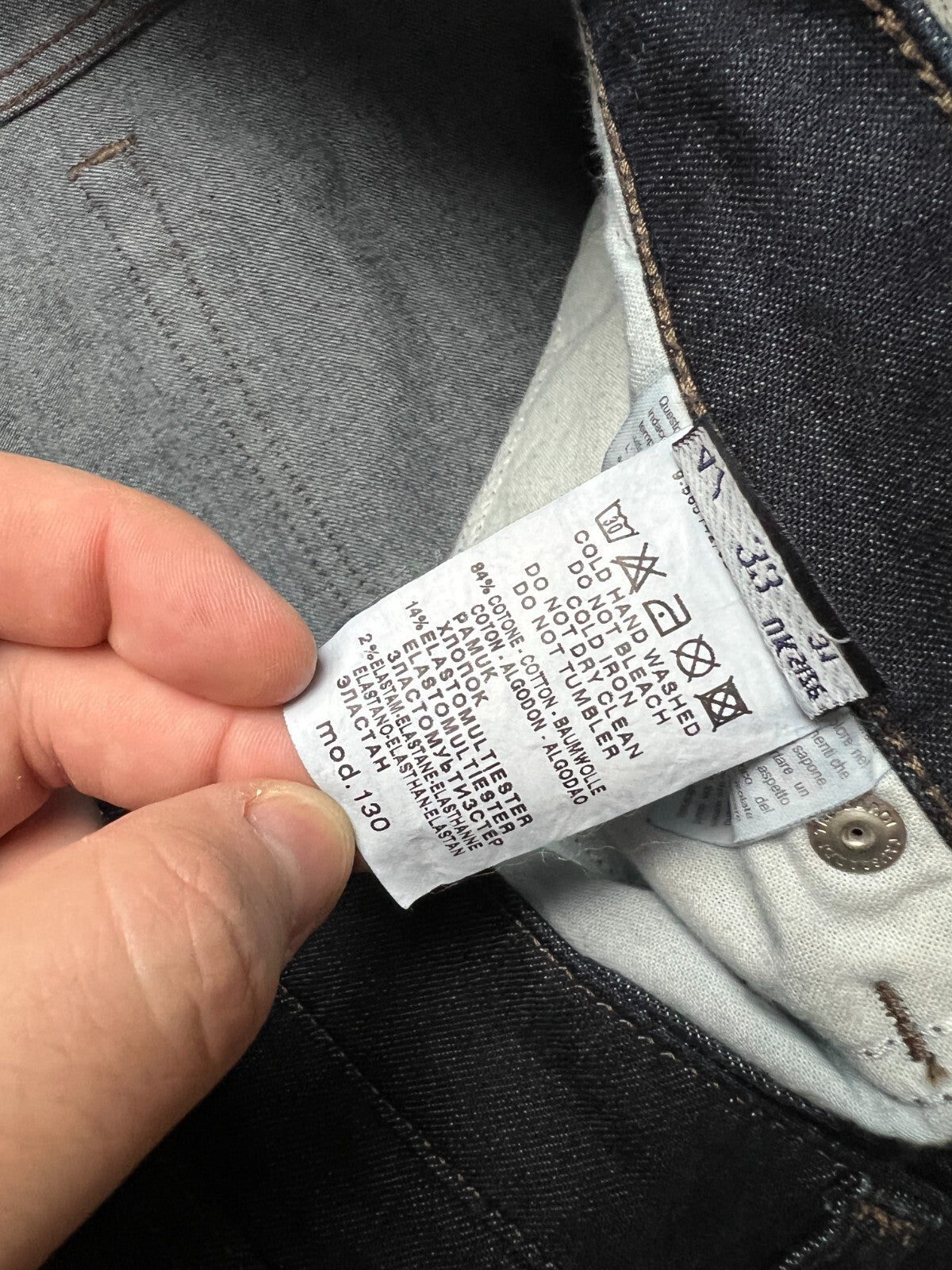 Rare Vintage Trussardi Denim Luxury Dark Blue Archive Jeans