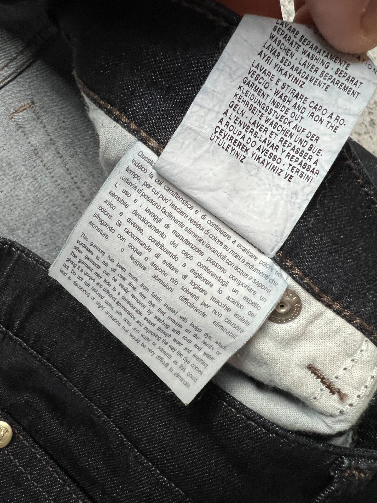 Rare Vintage Trussardi Denim Luxury Dark Blue Archive Jeans