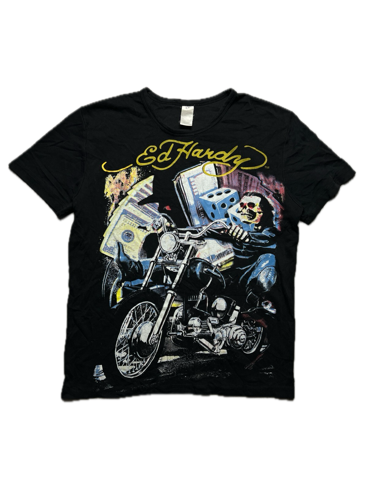 Ed Hardy by Christian Audigier Biker Skeleton Ghost Rider