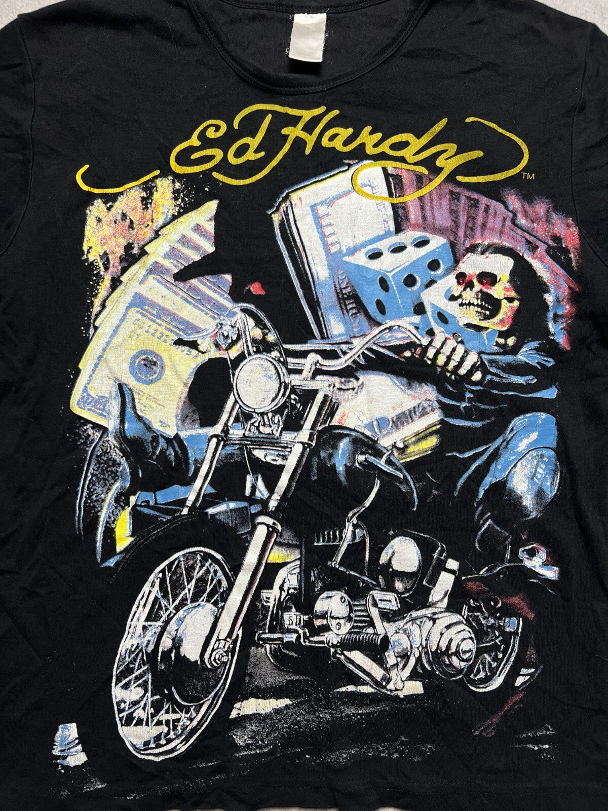 Ed Hardy by Christian Audigier Biker Skeleton Ghost Rider