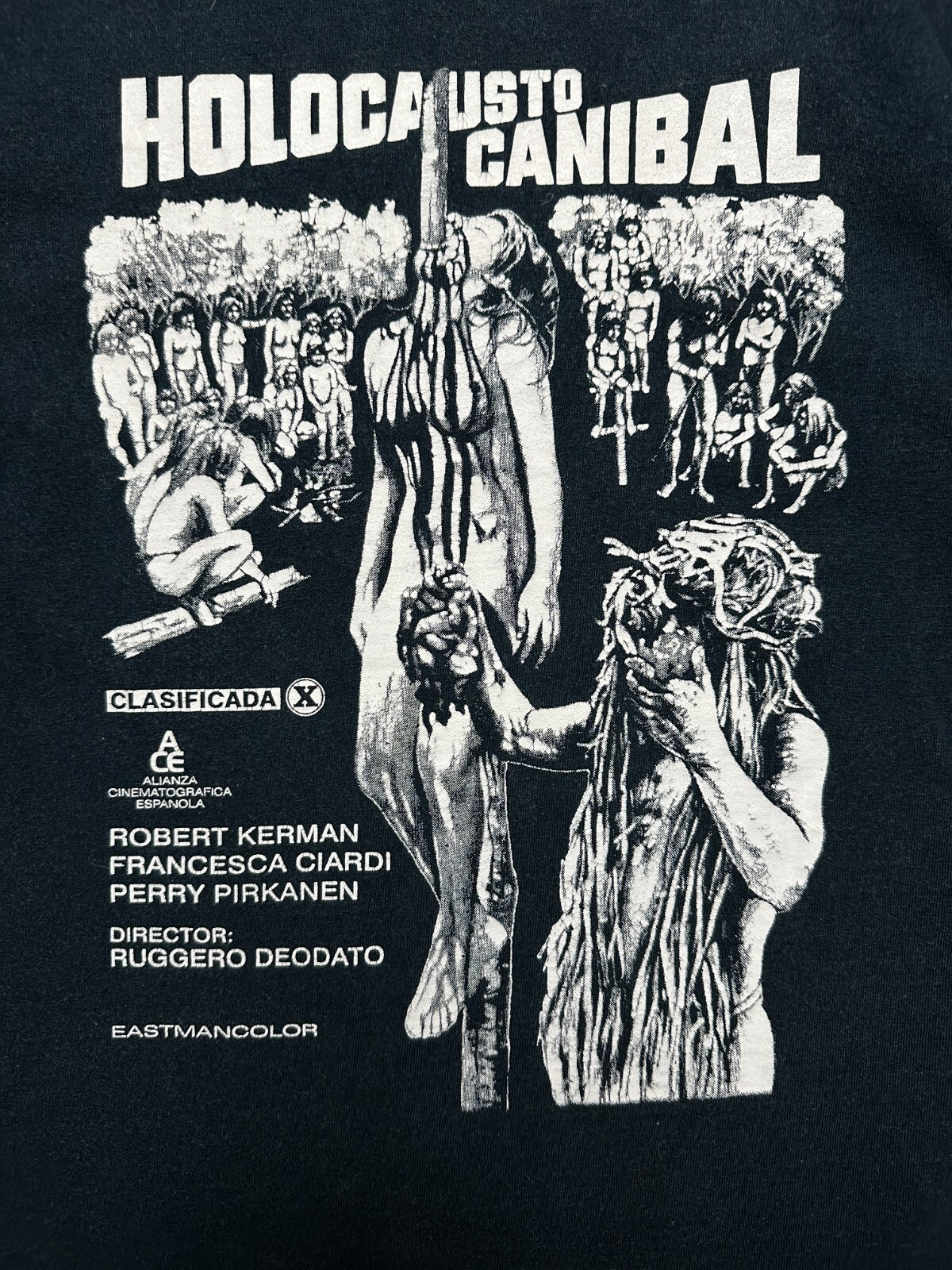 Vintage Cannibal Holocaust Horror Movie Promo T-Shirt Tee