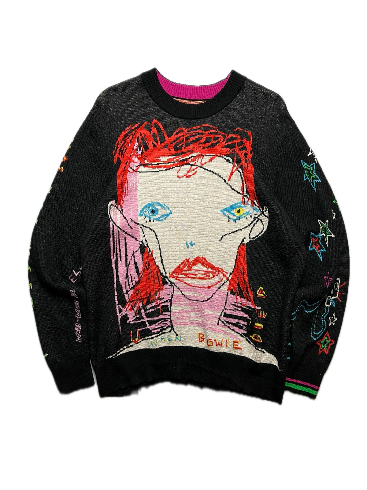 Wah Wah David Bowie Noel Fielding Retro Rare Abstract Sweater