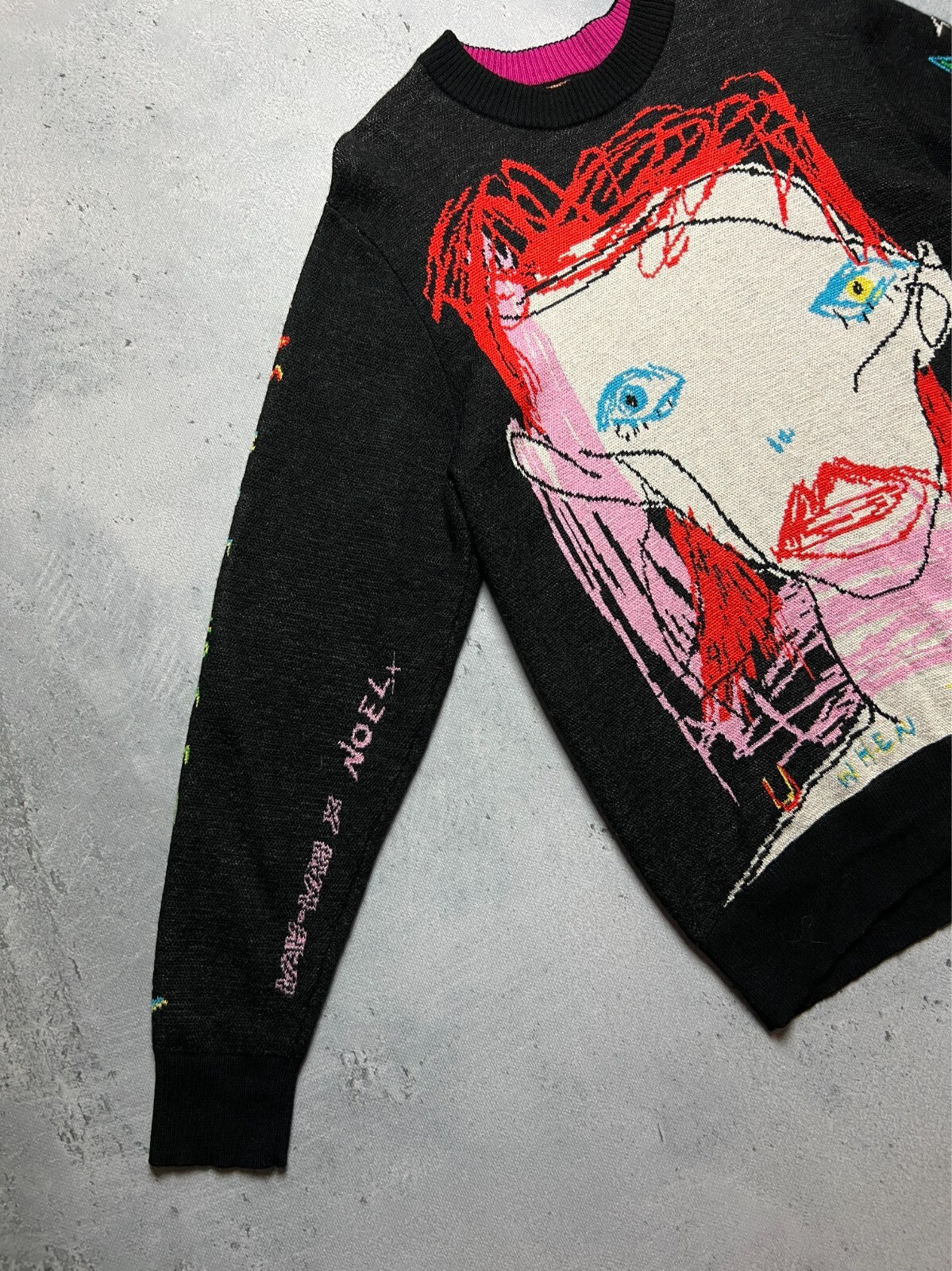 Wah Wah David Bowie Noel Fielding Retro Rare Abstract Sweater