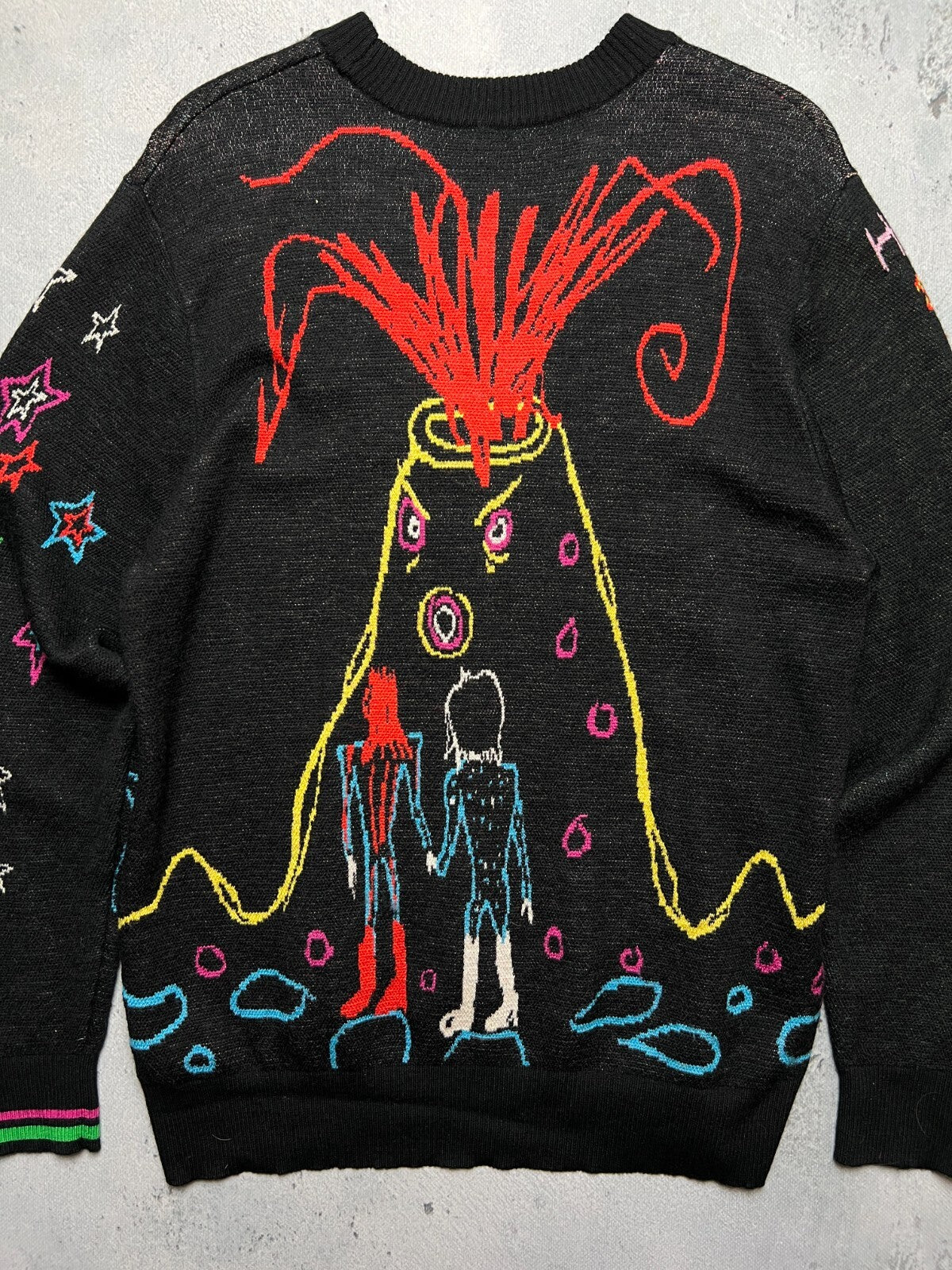 Wah Wah David Bowie Noel Fielding Retro Rare Abstract Sweater