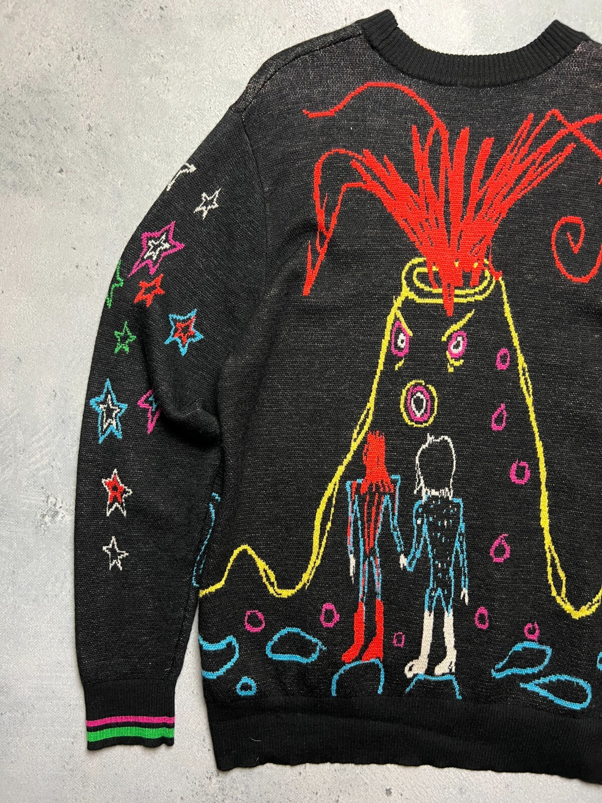Wah Wah David Bowie Noel Fielding Retro Rare Abstract Sweater