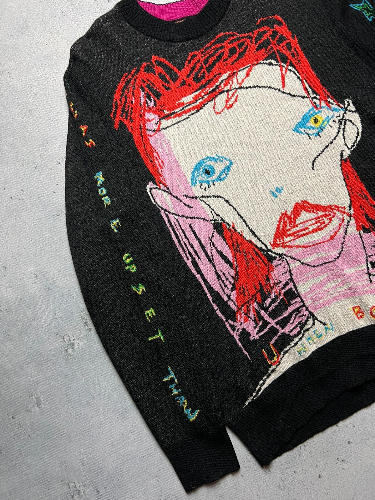 Wah Wah David Bowie Noel Fielding Retro Rare Abstract Sweater