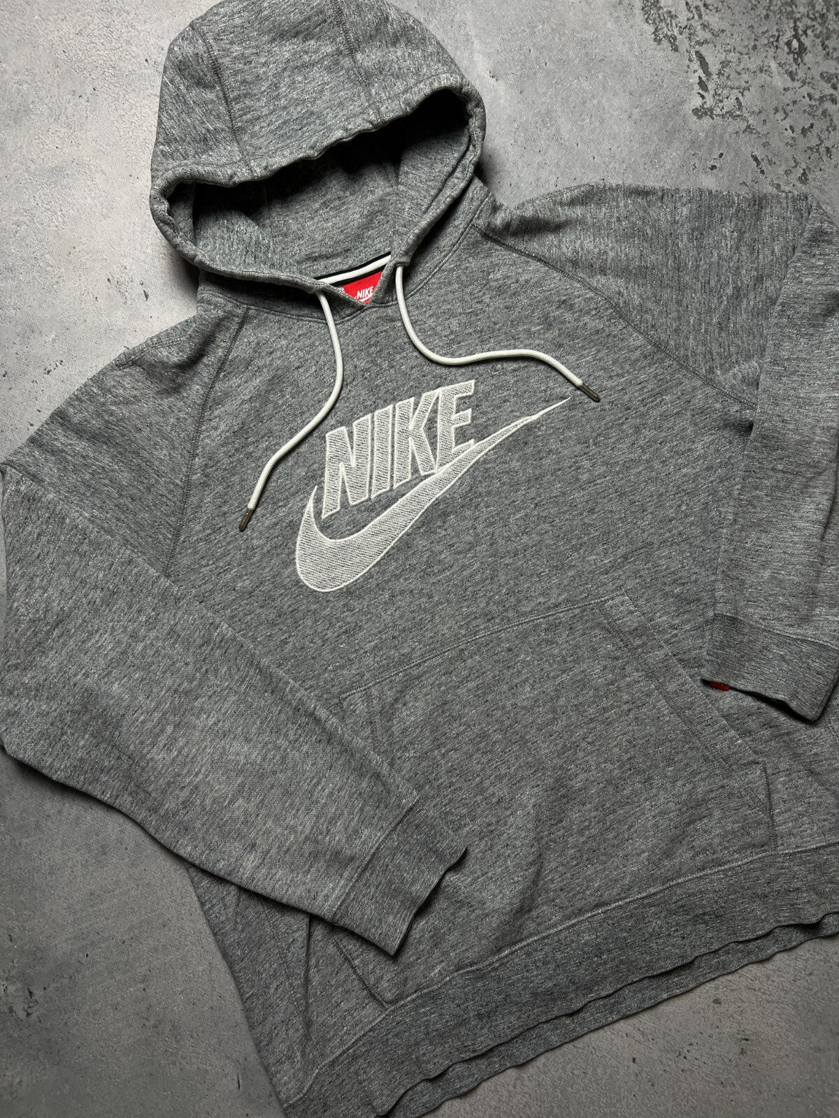 Nike vintage hoodie center swoosh logo spellout y2k crew USA