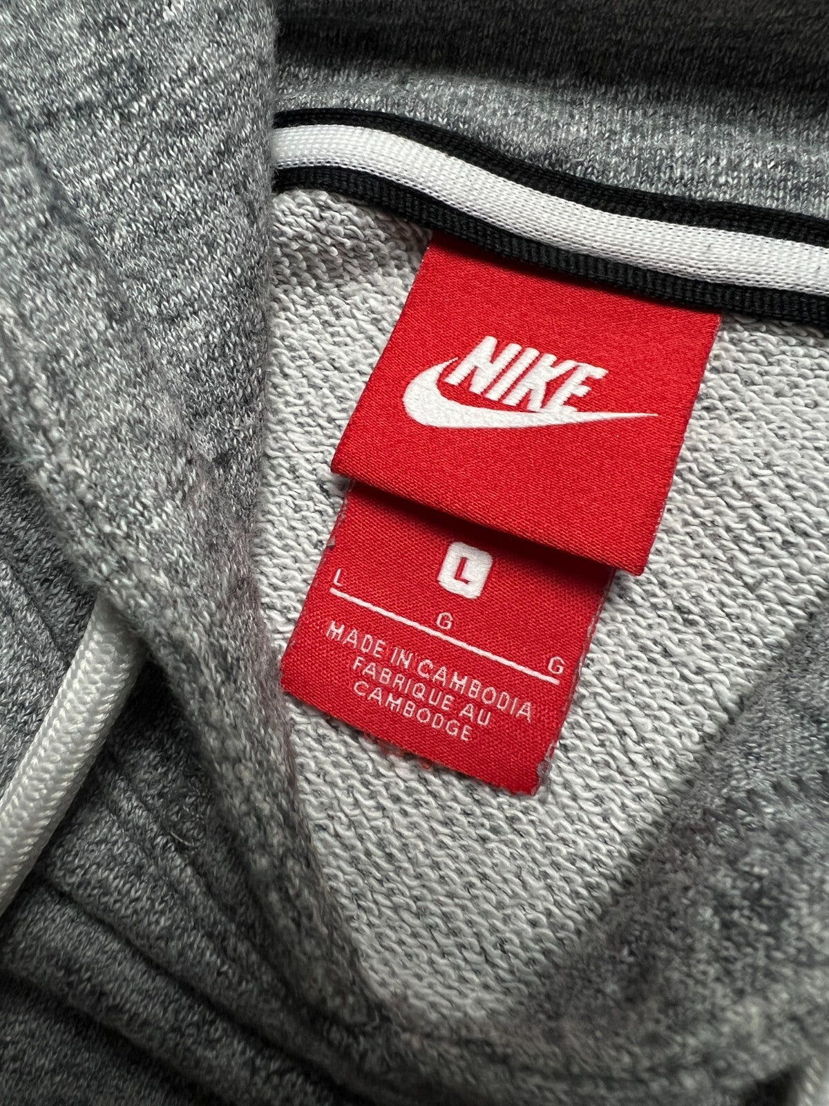 Nike vintage hoodie center swoosh logo spellout y2k crew USA
