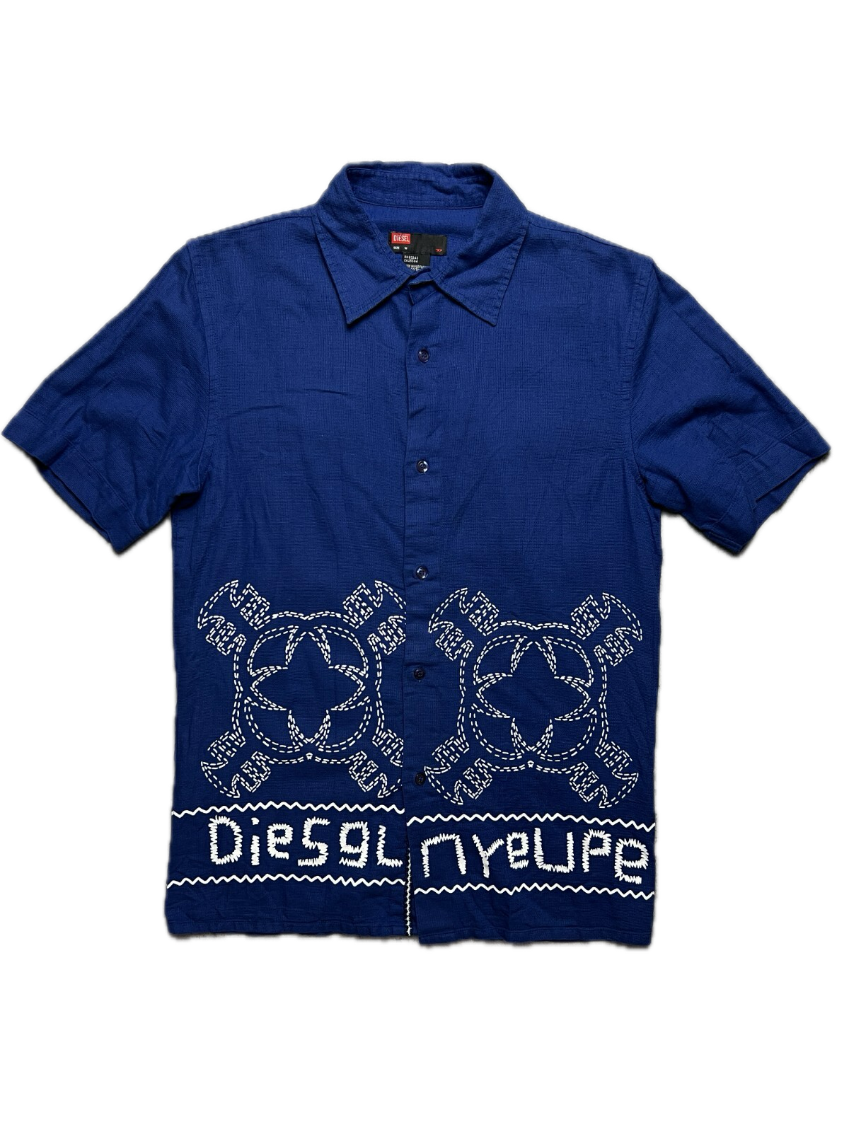 Rare Diesel Hawaiian Native Patterns Cotton Blend Shirt