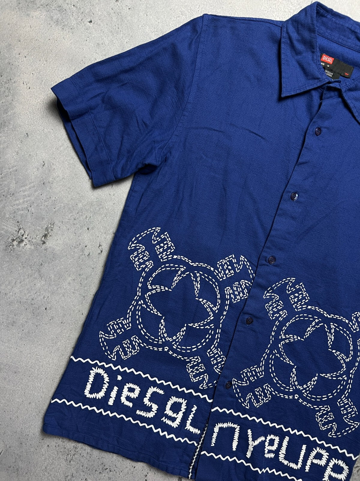Rare Diesel Hawaiian Native Patterns Cotton Blend Shirt