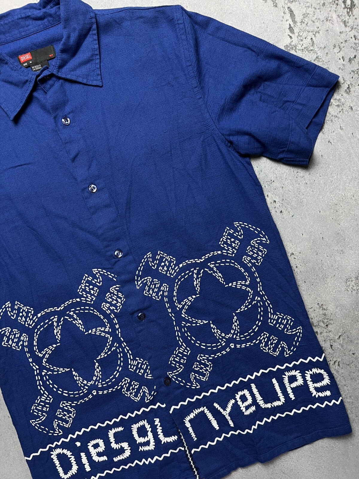 Rare Diesel Hawaiian Native Patterns Cotton Blend Shirt
