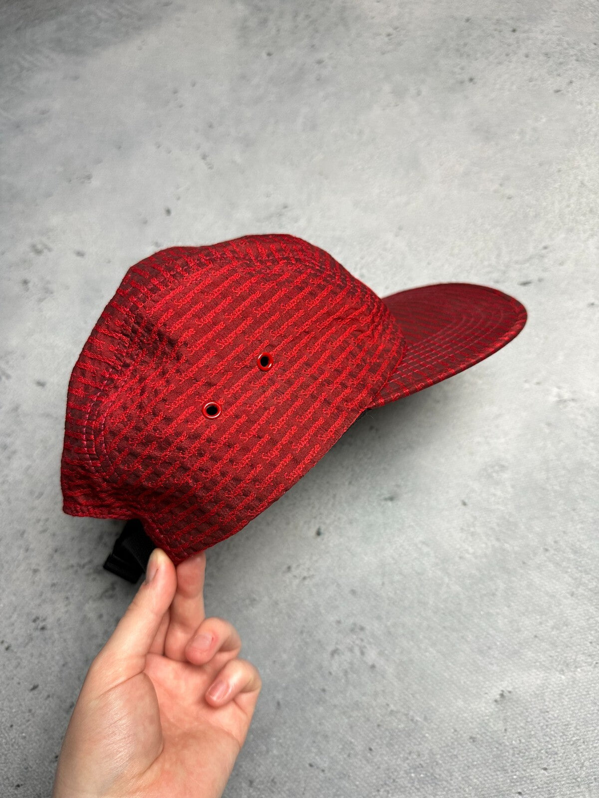 Supreme Repeater Camo Cap Red 5 Panel Hype Made In U.S.A y2k