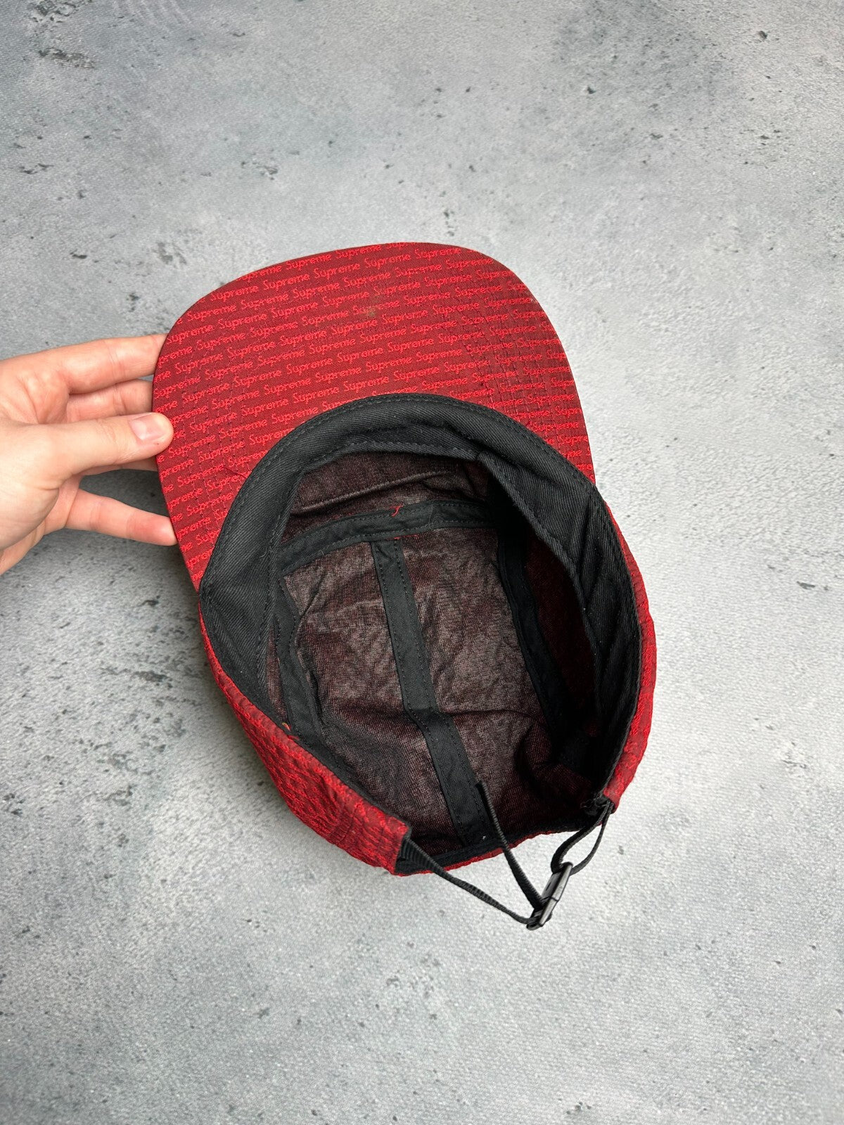 Supreme Repeater Camo Cap Red 5 Panel Hype Made In U.S.A y2k