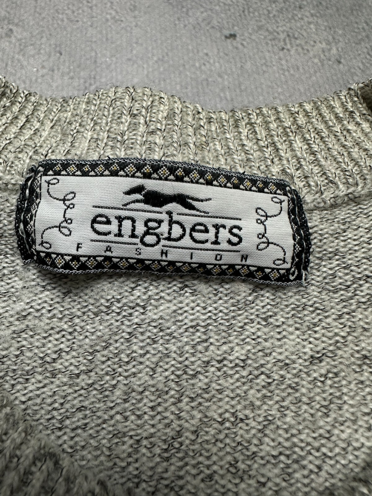 Vintage Engbers Italy Wool Knit Sweater Coogi Style 90s y2k